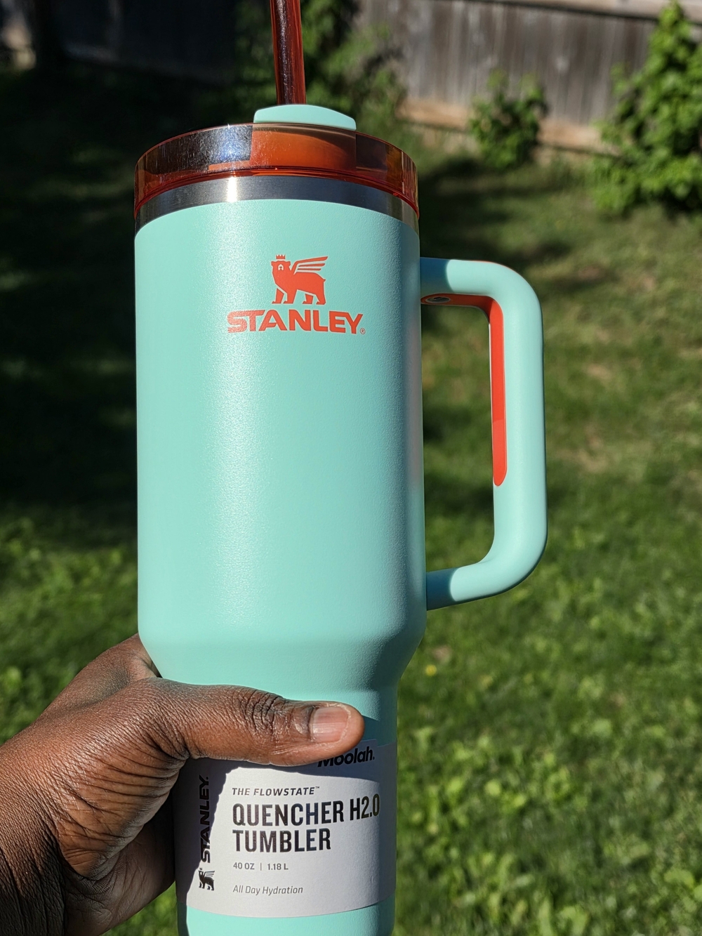 Nwt And Flawless Stanley 40oz Tropical Teal Dicks+Moolah Kicks Collaboration